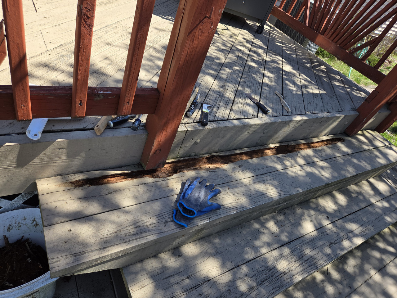 Rot Deck Step clean out 20260407c
