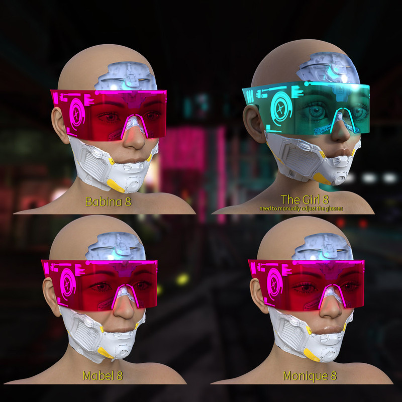 [Repost] Cyberpunk Faces Modules for G8F