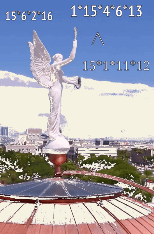 Thestatue Winged Victorylooksoutover Phoenixfromthecopperdomeofthe Arizona State Cap ezgif com added