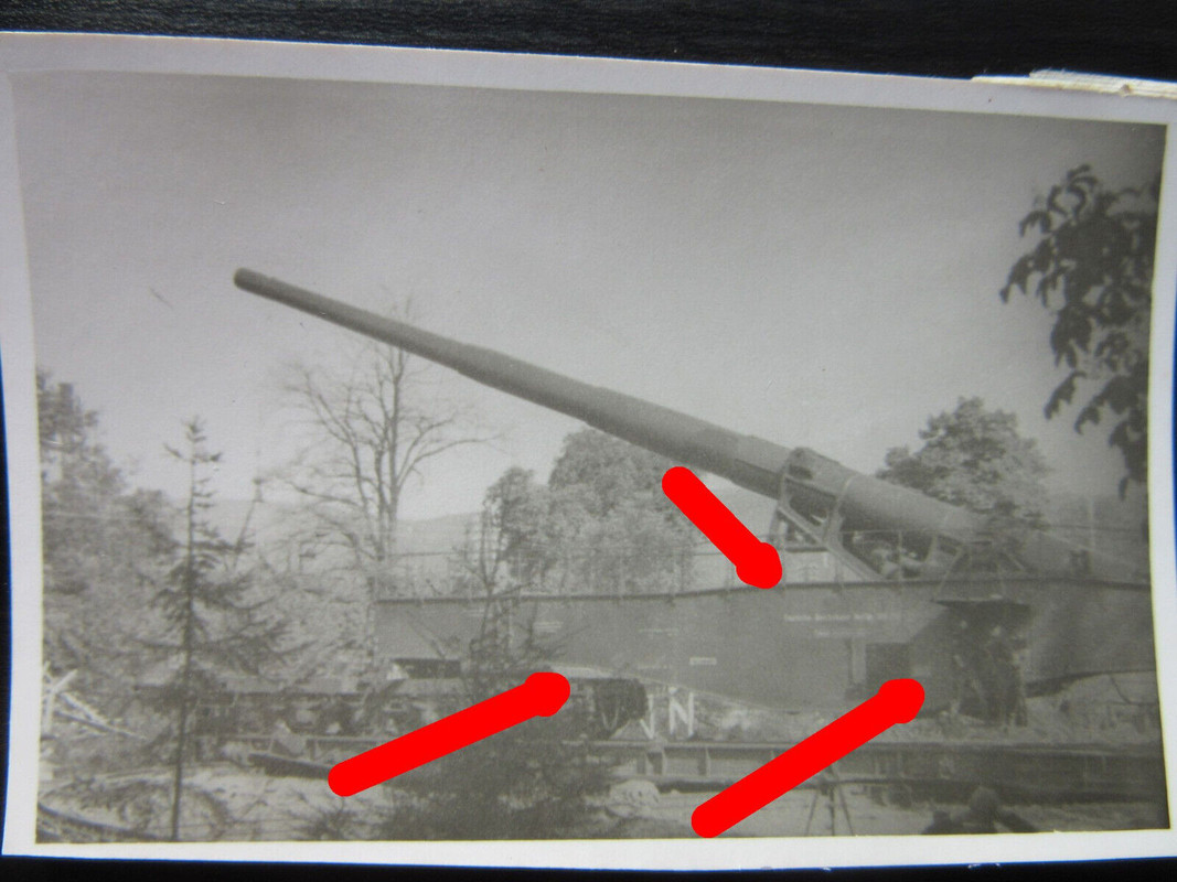 Foto Frankreich Deutsches Eisenbahngeschütz Reichsbahn Geschütz Artillerie2