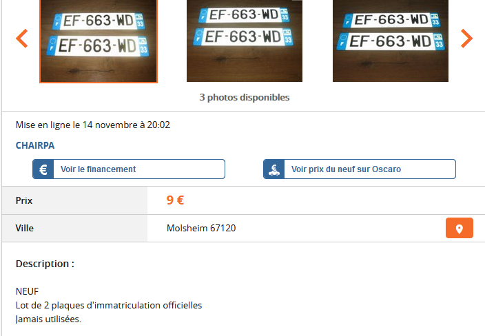 Annonce Le Bon coin