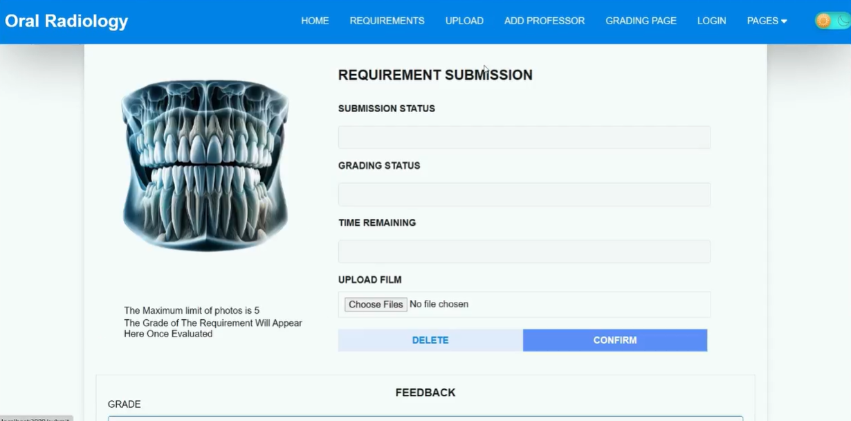 Oral Radiology feature 3 screenshot - Web project