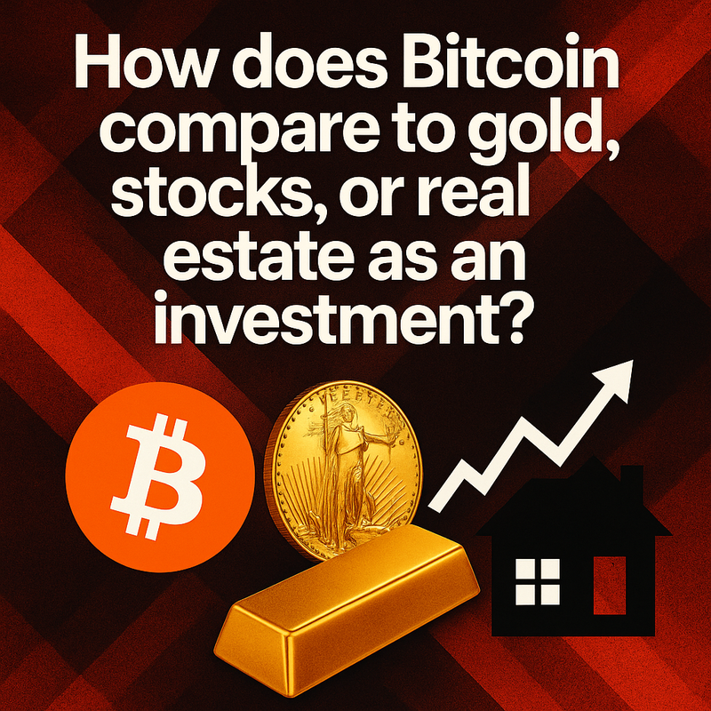 How does Bitcoin compare to gold, stocks, or real estate as an investment?