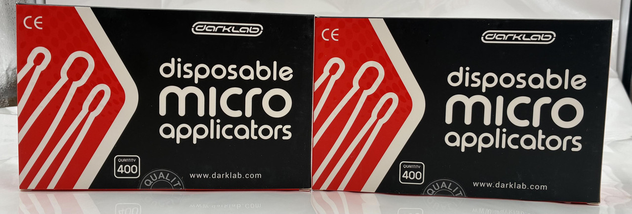 QTY 2 DARKLAB DISPOSABLE MICRO APPLICATORS 400CT TATTOO DENTAL LASH SUPPLIES