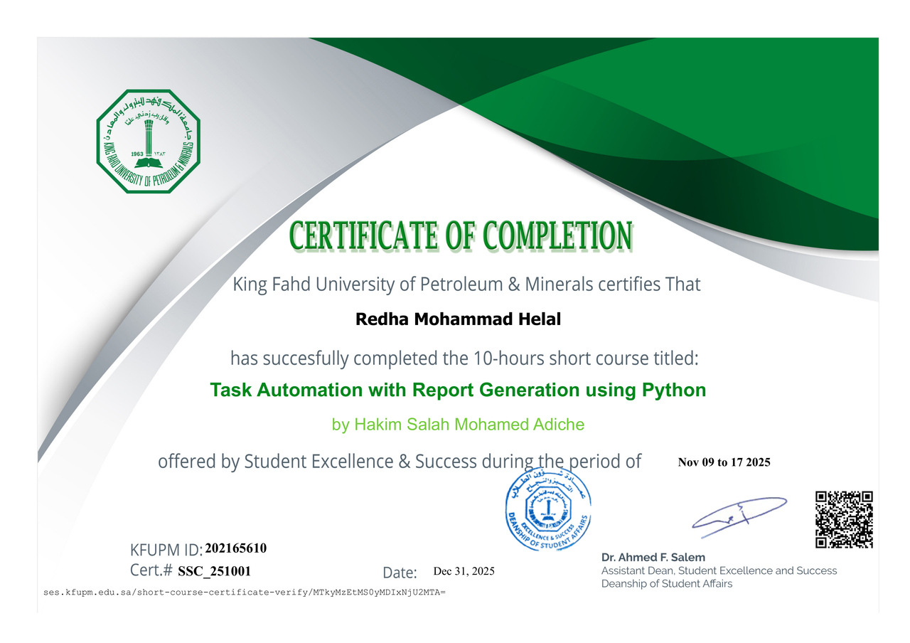 Task Automation with Report Generation using Python