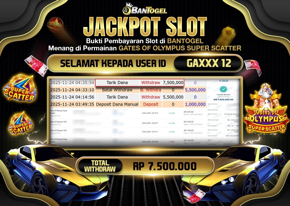 BUKTI JACKPOT LUNAS BANTOGEL