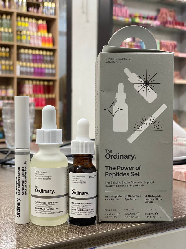 The Ordinary Power of Peptides set of 3 items. Including: Multipeptide Serum + Hyaluronic acid,  Multipeptide Eye Serum, Multipeptide Brow and Lash serum with Packaging Box Included. - image 6