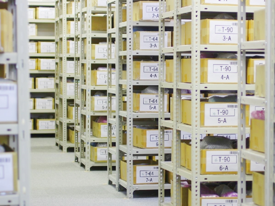 The item is stored in a temperature- and humidity-controlled environment.