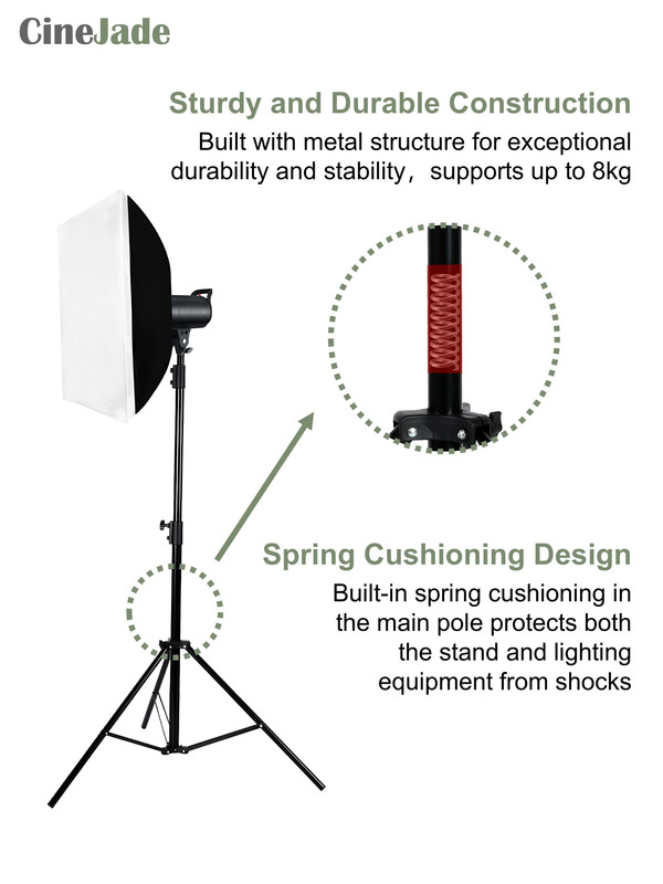 Cinejade 2.8m Metal Light Stand Tripod for Photography2