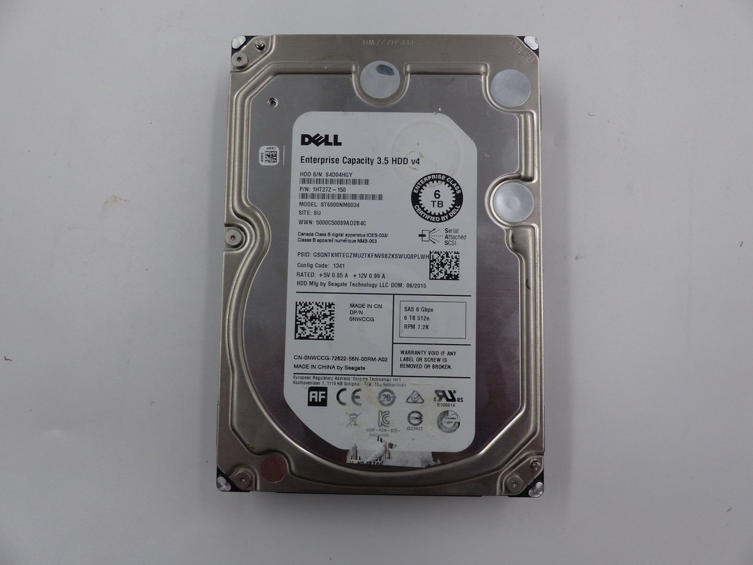 DELL ST6000NM0034 ENTERPRISE 6TB 3.5" SAS HDD