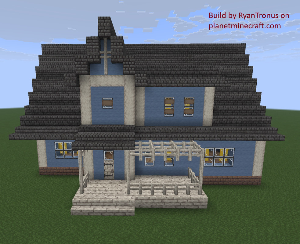 The neighbor's house from the videogame Hello Neighbor 2 built in Minecraft