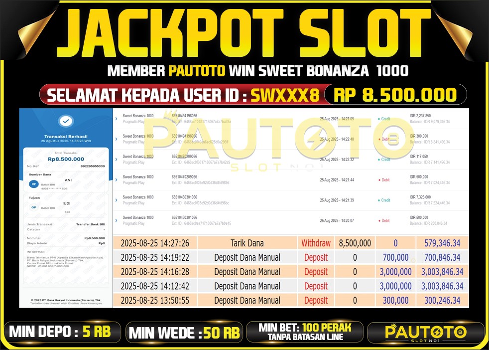 BUKTI JACKPOT LUNAS PAUTOTO