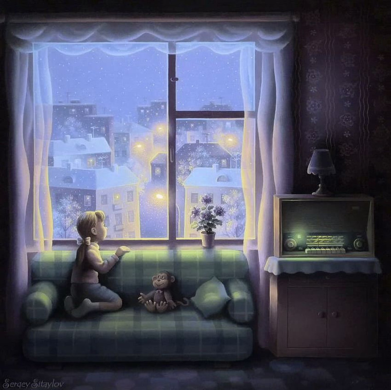 дорога зимнего вечераа