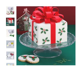 Expulsor molde cortador de hoja navidad para fondant hoja acebo 