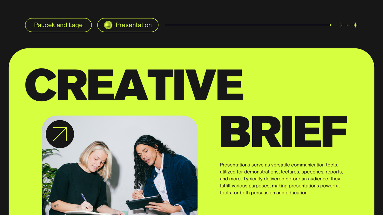 Green and Black Bold Creative Brief Presentation