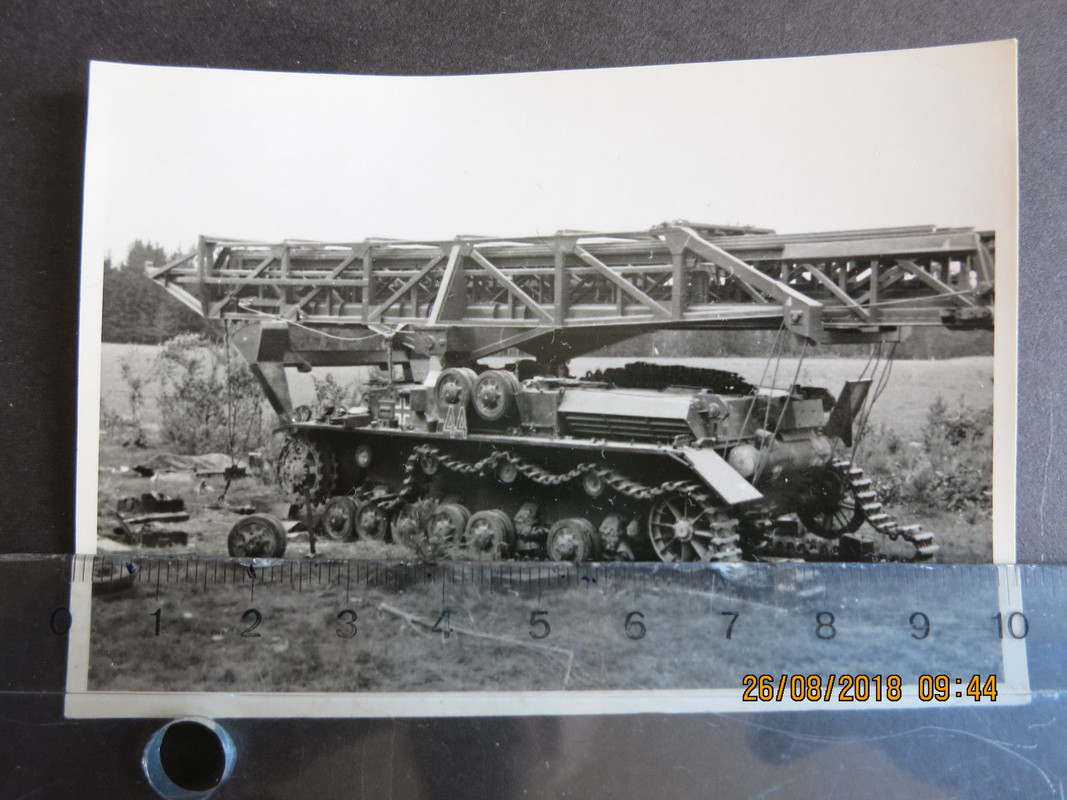 Foto Panzer Wehrmacht Stegpanzer BL IV s Brückenlegepanzer