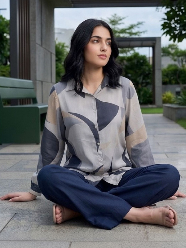 Shirt Geometrical Grey 5
