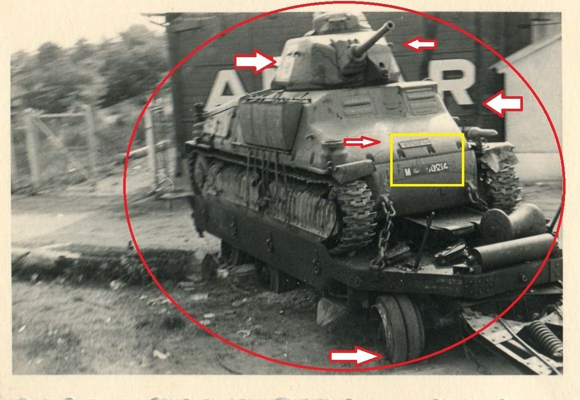WW II Foto Frankreich Panzer SOMUA zerstört