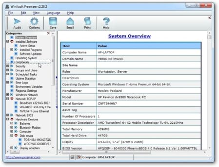 WinAudit 3.4.3 WinAudit 3.4.3