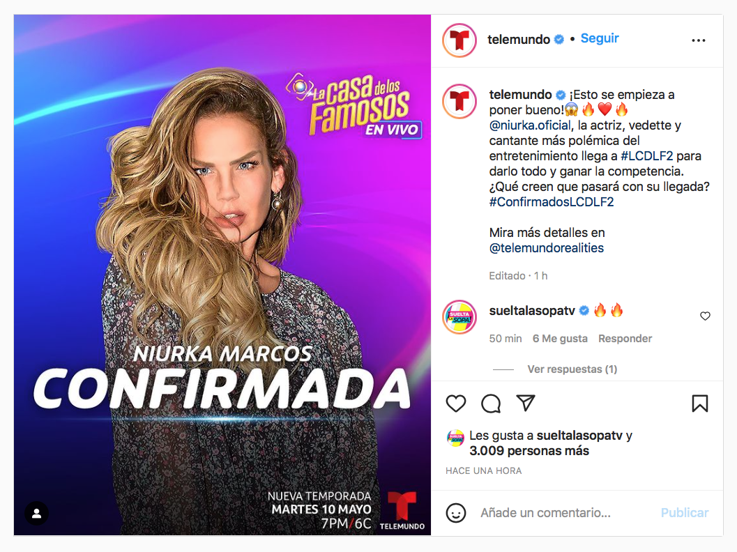 Niurka, la primera integrante confirmada de La Casa de los Famosos 2