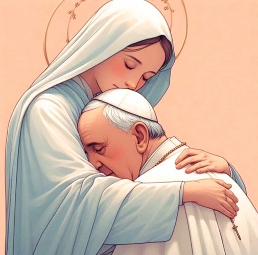 Preghiamo per il dolce Cristo in terra dans Citazioni, frasi e pensieri Il-Santo-Padre-e-la-Mamma-del-Cielo