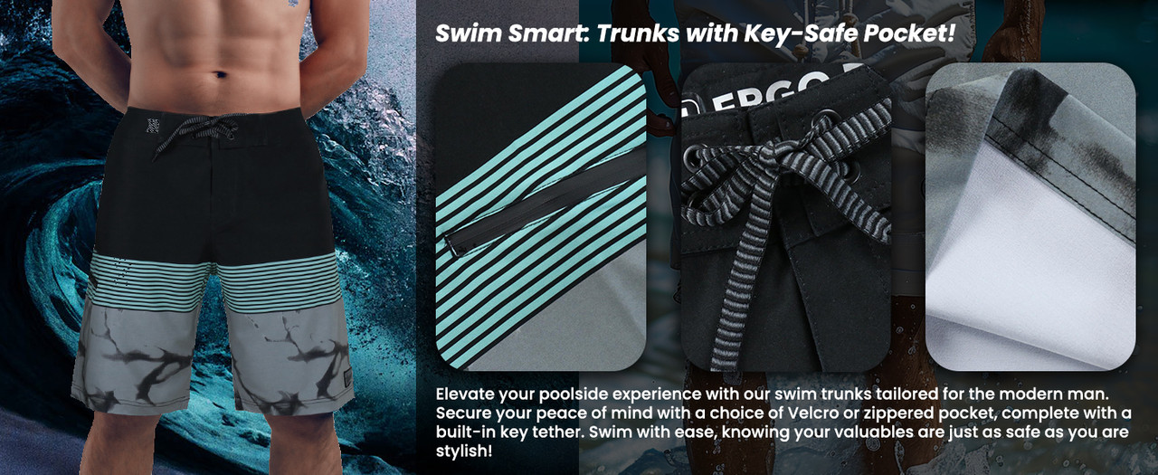 Men's Swim Trunks Front View