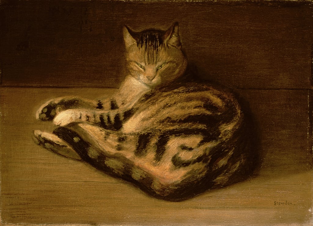 7-Thophile-Alexandre-Steinlen-Recumbent-Cat-1898-Meister-Drucke-73966