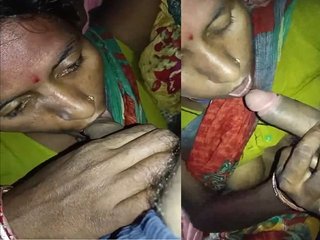 Village maid sucking dick with boobs show