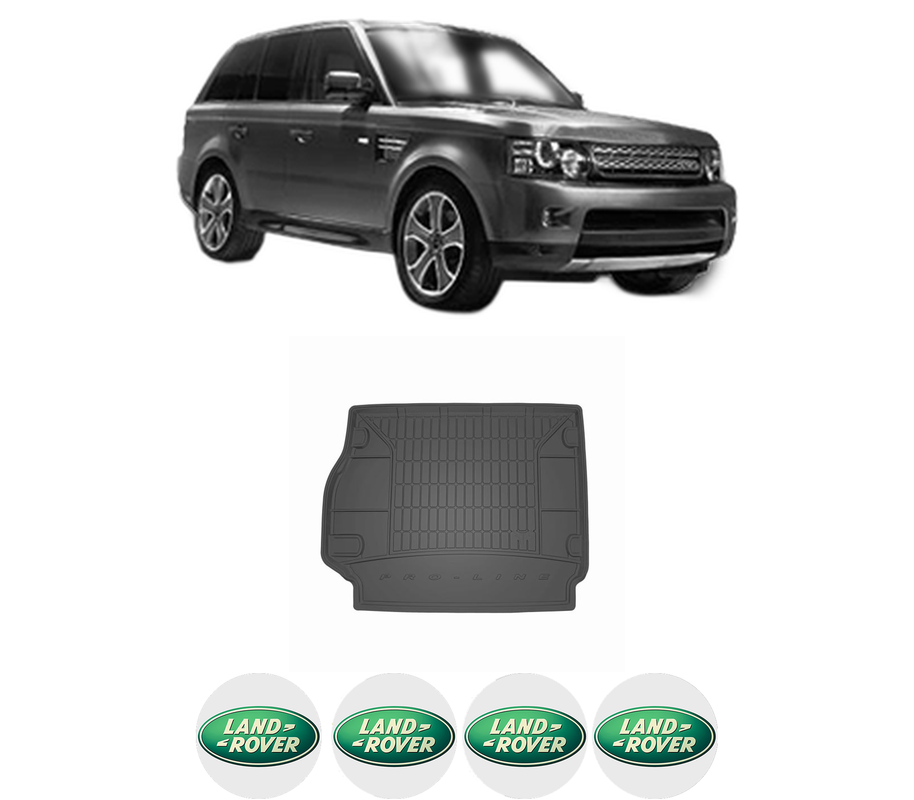 Tavita Portbagaj LAND ROVER RANGE ROVER SPORT I (L320) din 2005-2013, Protectie Portbagaj Auto, 4x Stickere auto cu LAND ROVER