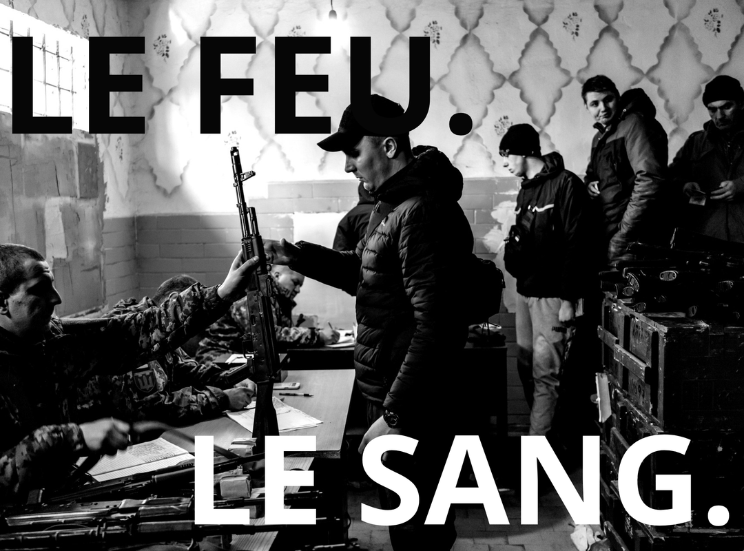 LE FEU, LE SANG. Photographie du journal "Le Petit Chérchére"