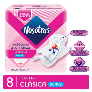 8203 | Toallas Nosotras Clasica Suave X 8 Unid