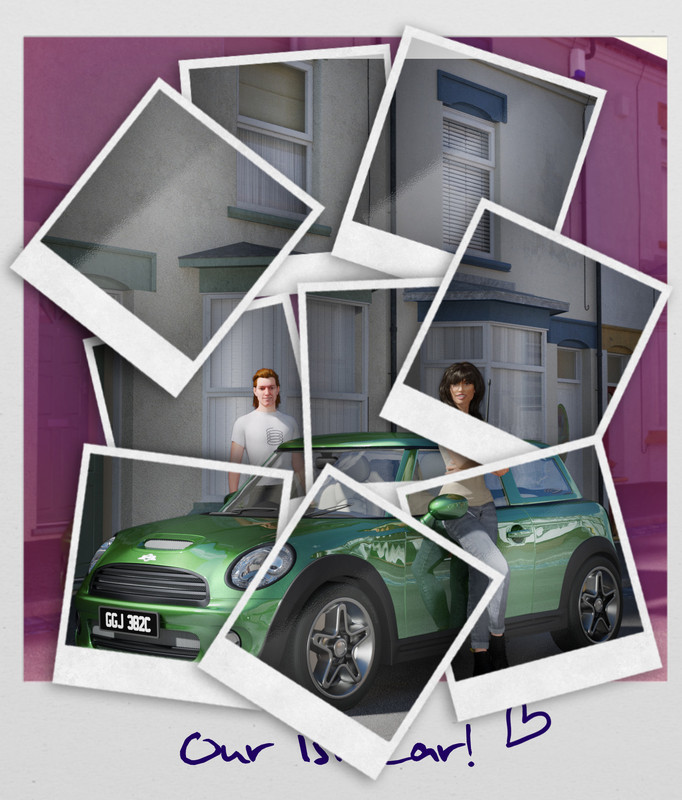Our first car collage