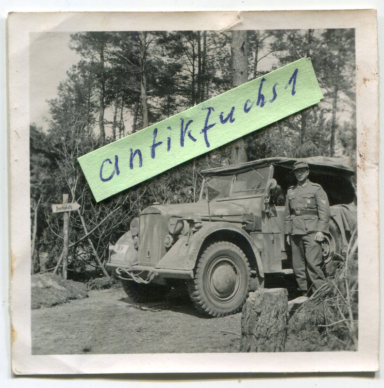WH-Kübelwagen mit Wappen vom Panzer-Regt.35 an der Ostfront 1944