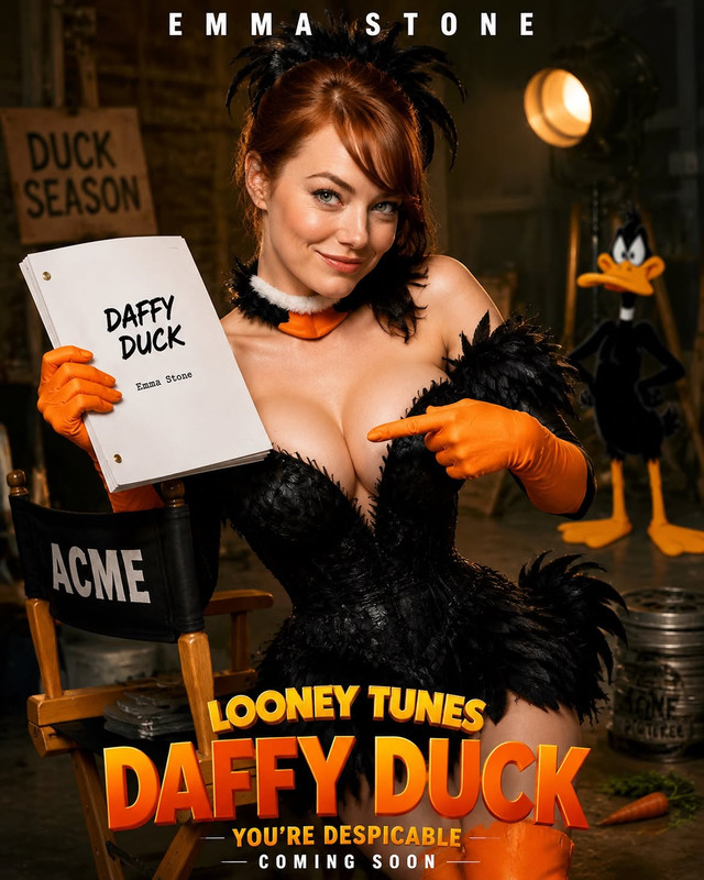 Emma Stone Daffy Duck