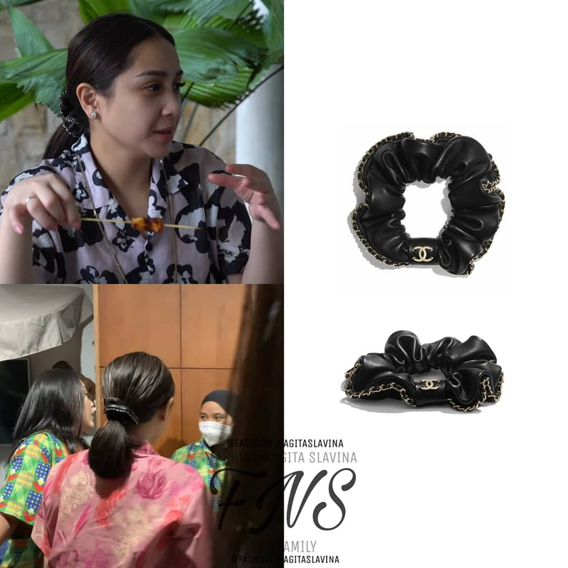 Nagita Slavina pakai kuncir rambut brand Chanel
