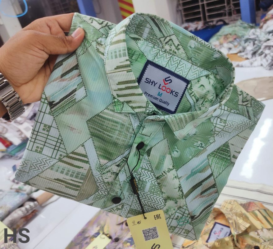 Luxury China Magnet Cotton Signature Half Sleeve Print Shirt