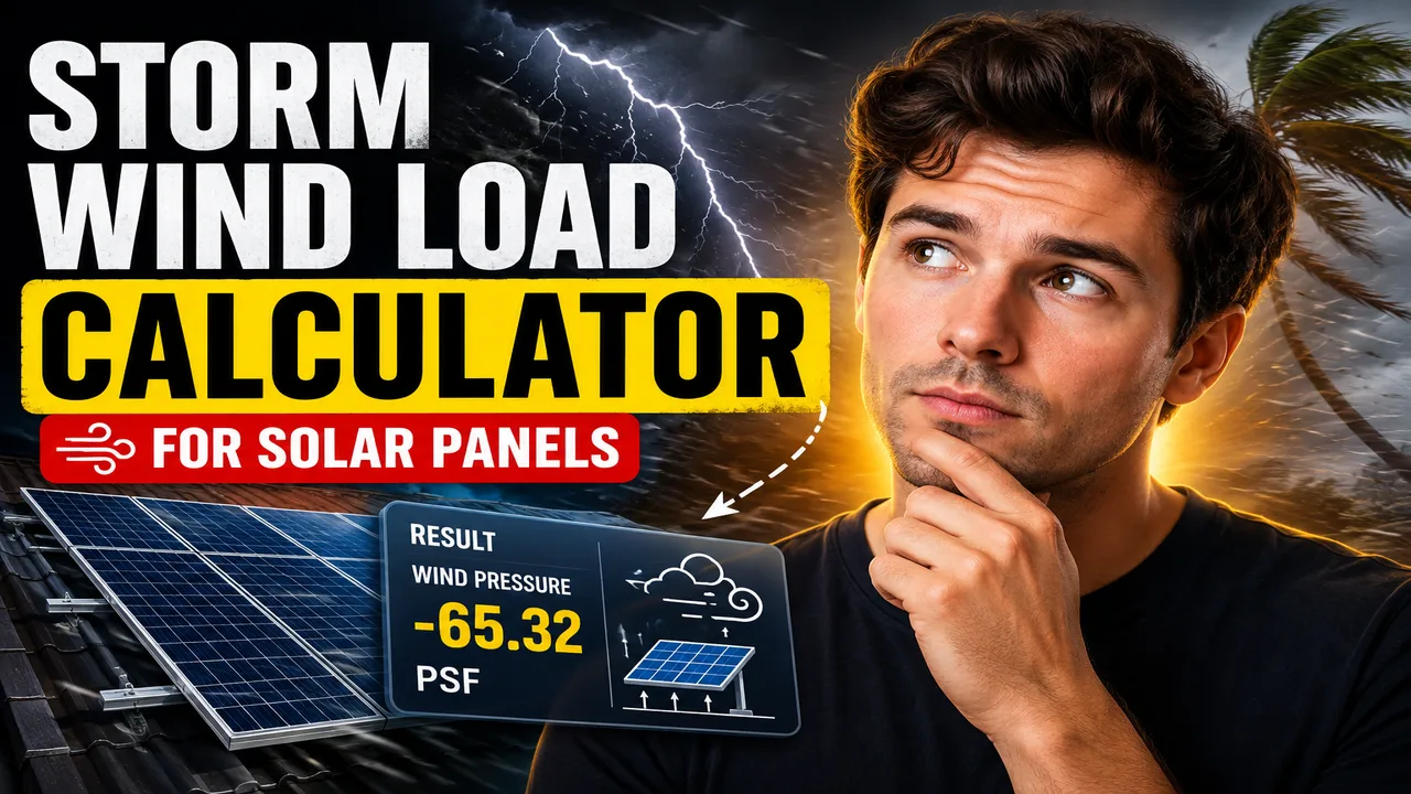 Storm Wind Load On Solar Panels Calculator Online