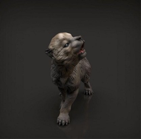 Wolf Pup – 3D Print Model