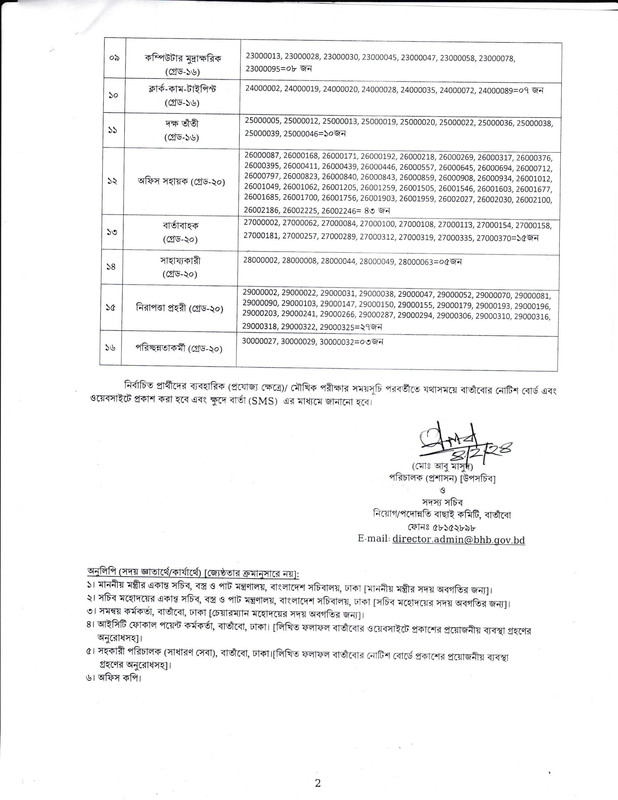 download the Bangladesh Handloom Board (BHB) Exam Result Notice 2024