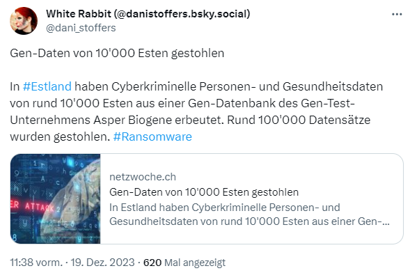 Gendaten-Hack in Estland Gendaten-Hack in Estland