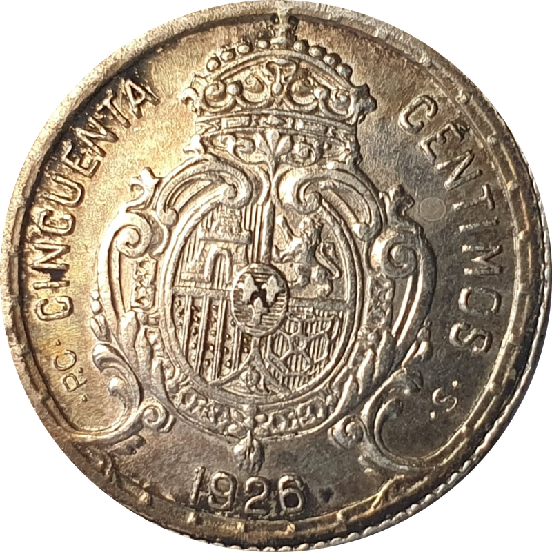 50 Céntimos Alfonso XIII 1926 20221229-153454
