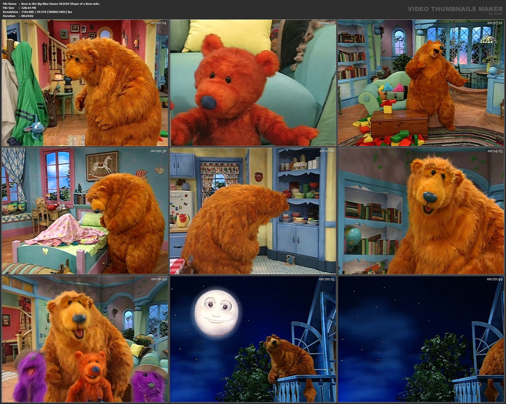 Bear In The Big Blue House Shape Of A Bear