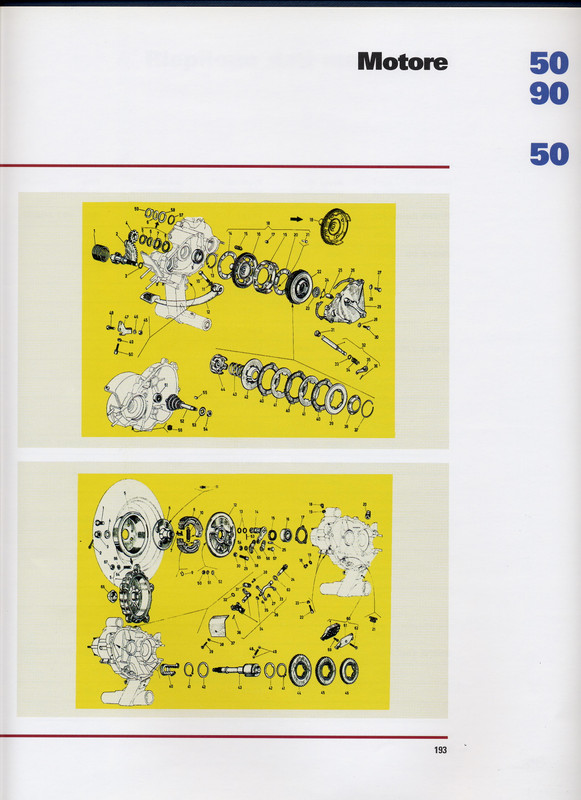 MOTORE 50cc 1963 e 90cc 1963  TAV. 10 - B