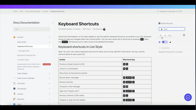 EazyDocs Dark Mode