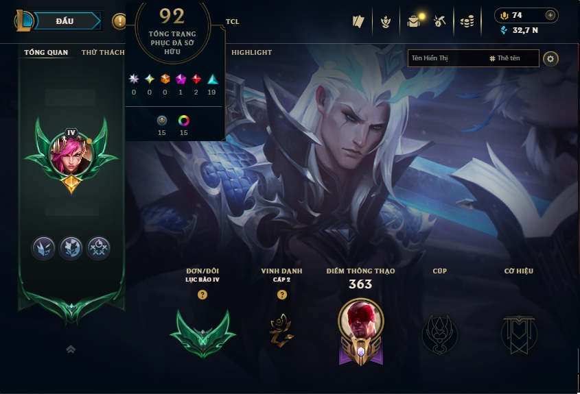 Acc LMHT # - Khung Lục Bảo