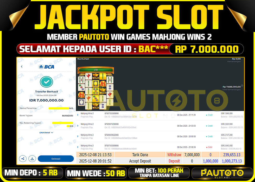 BUKTI JACKPOT LUNAS PAUTOTO