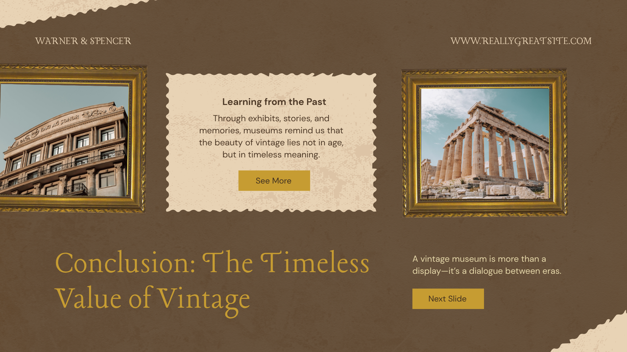 Gold Brown Vintage Museum Presentation