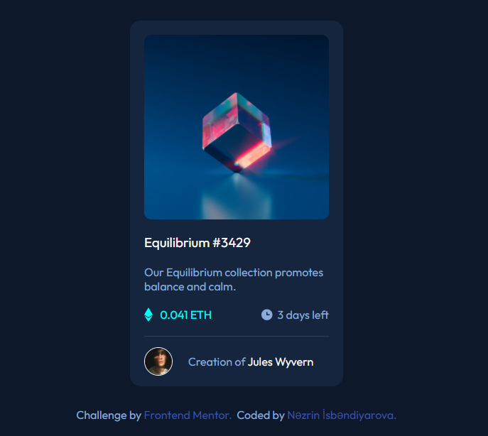 Nft Preview Card Component