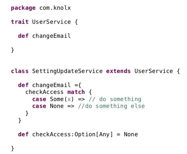 Example of Single Responsibility Principle