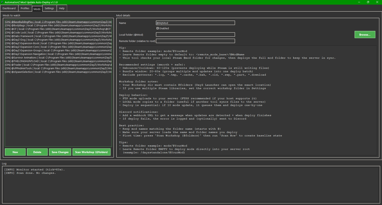 Automation Z Mod Update Auto Deploy mods